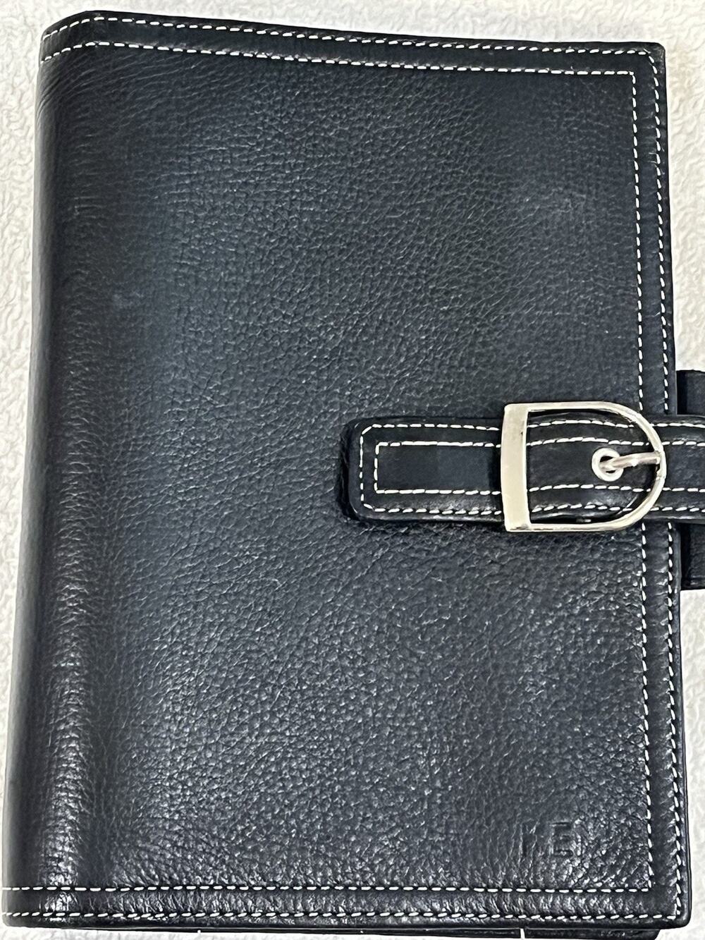 Day Timer Black Soft Leather Soho Y2K Binder 6 Rings